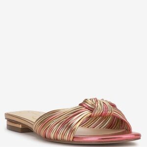 Jessica Simpson Pink and Gold Knotted Sandals